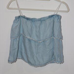 Cloth & Stone Strapless Jean Top